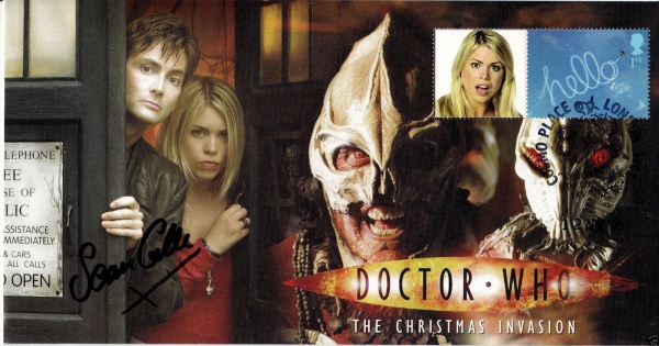 Doctor Who 2005 Christmas Special Christmas Invasion Collectors Stamp Cover Signed SEAN GILDER